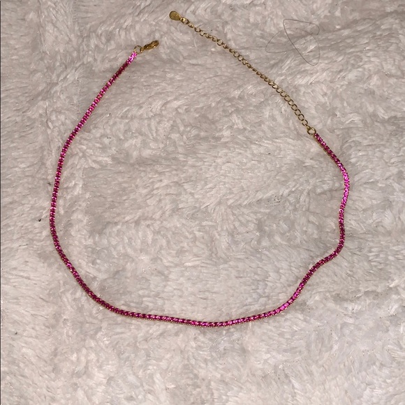 Ruby Red colored choker adjustable - Picture 3 of 4